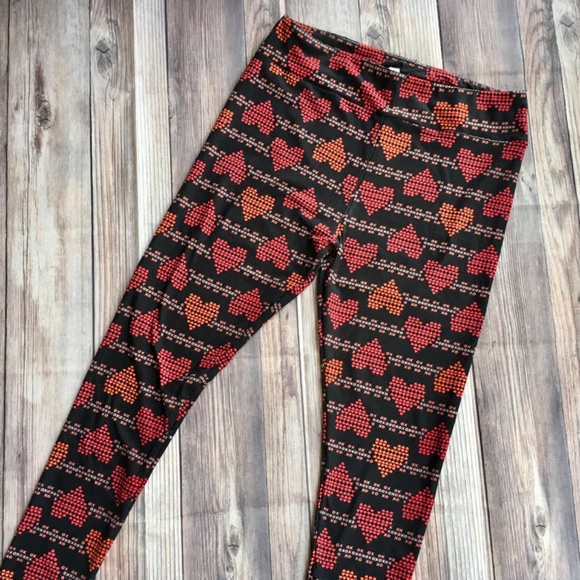 LuLaRoe Holiday Leggings - Valentines Day Hearts and 4th of July Stars - Picture 2 of 3